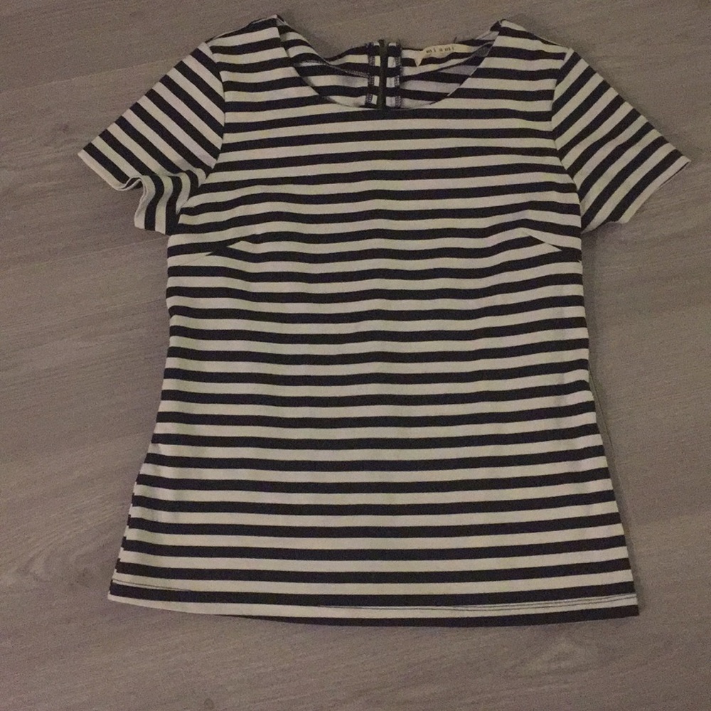 Miami Black and White Stripped Shirt